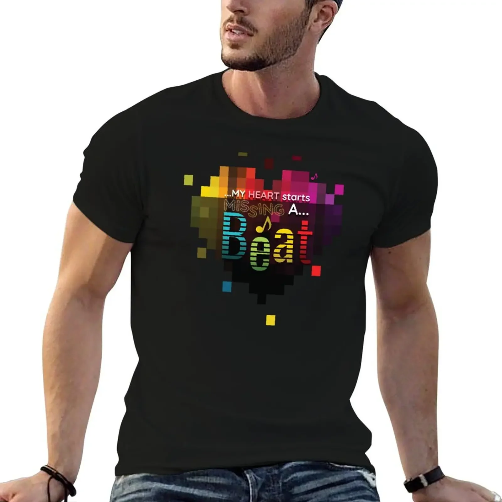 My heart starts missing a beat / music / Pet Shop Boys T-Shirt anime oversized shirts graphic plain t shirts men