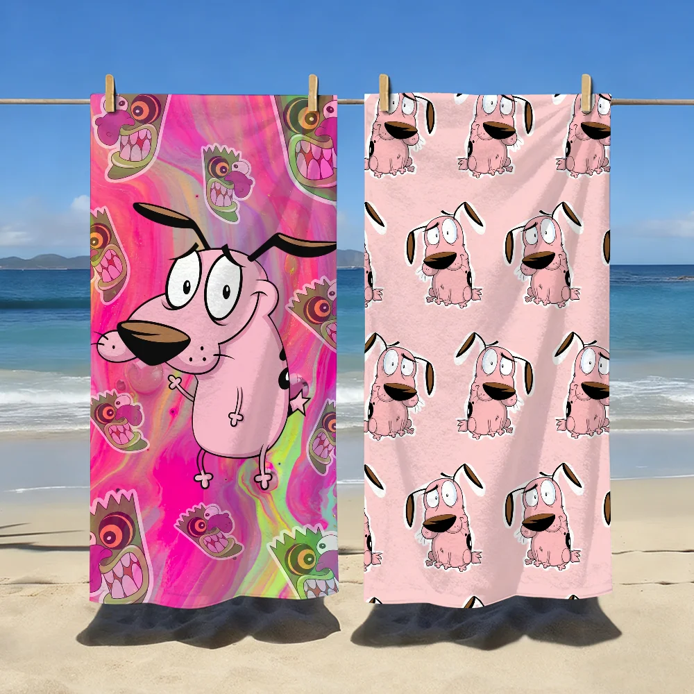 C-Courage the C-Cowardly-S Dog Towel For Swim Yoga Gym Quick Drying Soft and skin-friendly Beach Towels All-Season