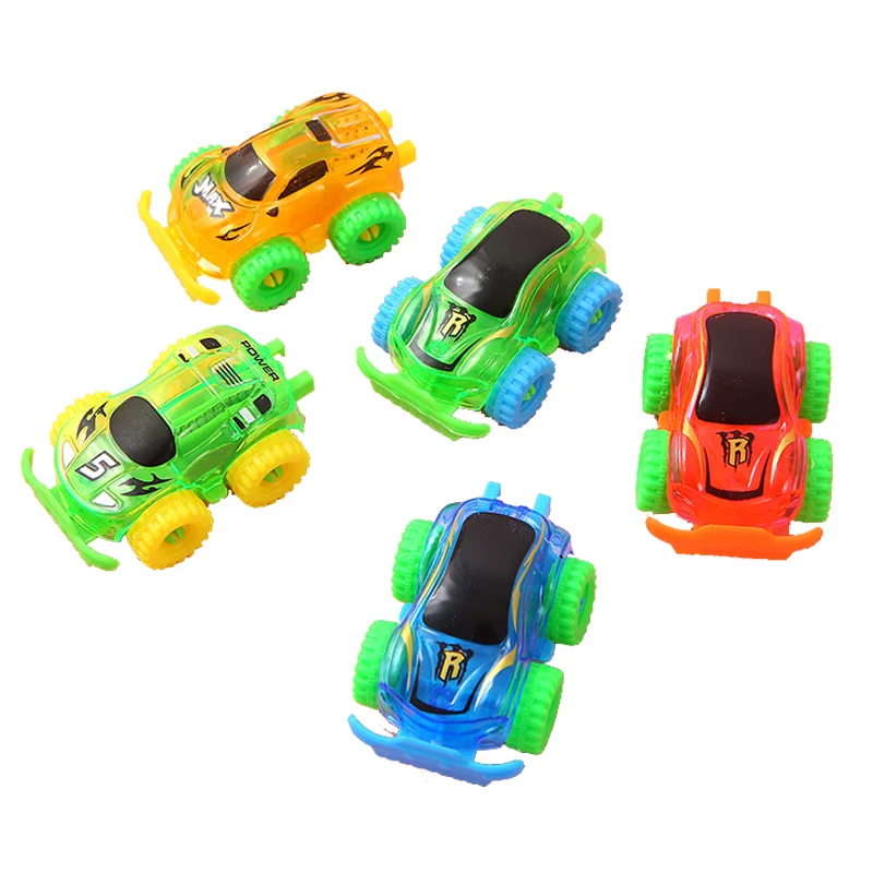 10 Pcs Mini Cartoon Car With Catapult Kids Birthday Party Toys Favor Supplies for Boys Giveaways Pinata Fillers Treat Goody Bag