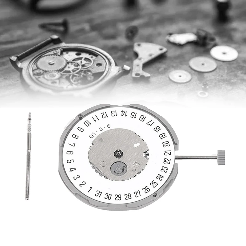 GM10/GM12 Watch Movement GM12 Six-Point Calendar+0Mm Three-Pin High-Precision Mechanical Watch Movement Replacement