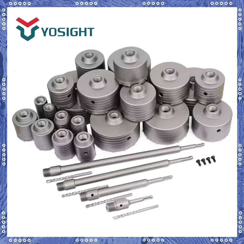 

Сверло для кольцевой пилы SDS-Plus 30–150 мм для бетонных стен — совместимое с ударными дрелями, идеально подходит для кладки и цементных блоков