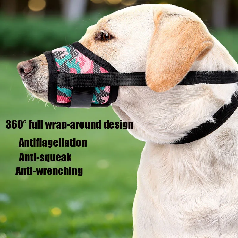 

PARLER New dog muzzle anti-barking anti-bite dog mouth cover breathable mesh pet mouth cover anti-feeding pet muzzle