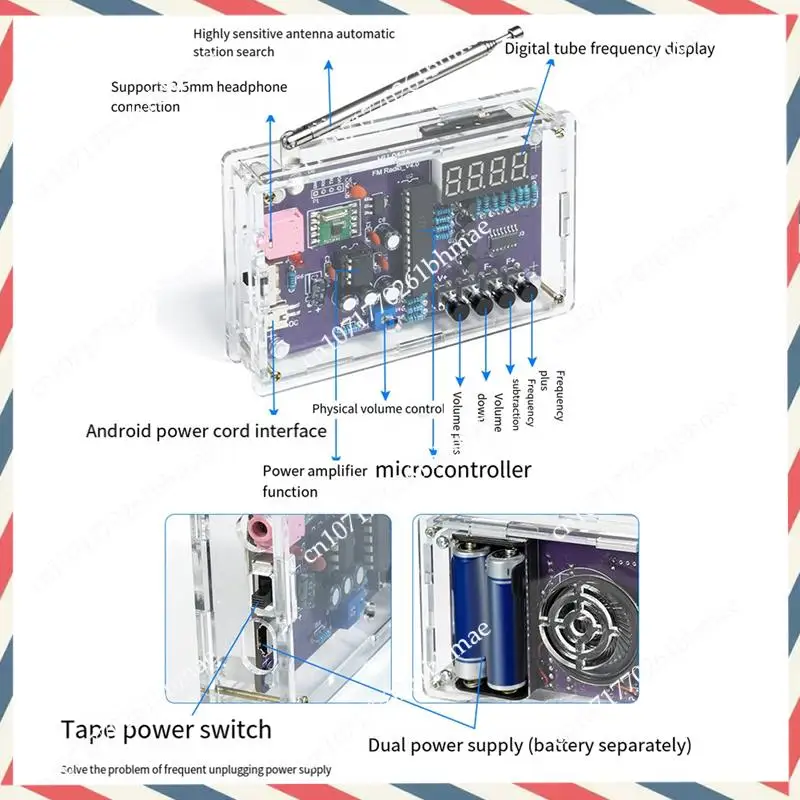 

-A21Z комплект для сборки радио FM монтажная плата микроконтроллер DIY электронное производство практика пайки свободная замена