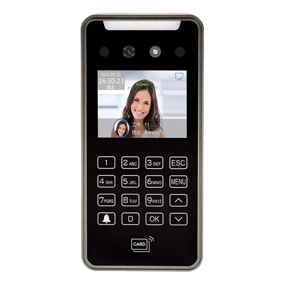 2MP HD 2.8inch 5000User Biometric Face Recognition Access Control System TCP IP Wifi Cloud Software SDK Staff Attendance Reader