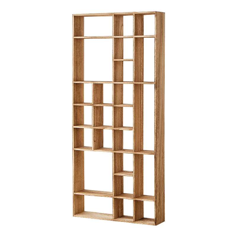 

Solid wood Duobao Pavilion teacup rack, teapot, tea set, wall-mounted storage, bogu rack display, lattice, wall storage shelf