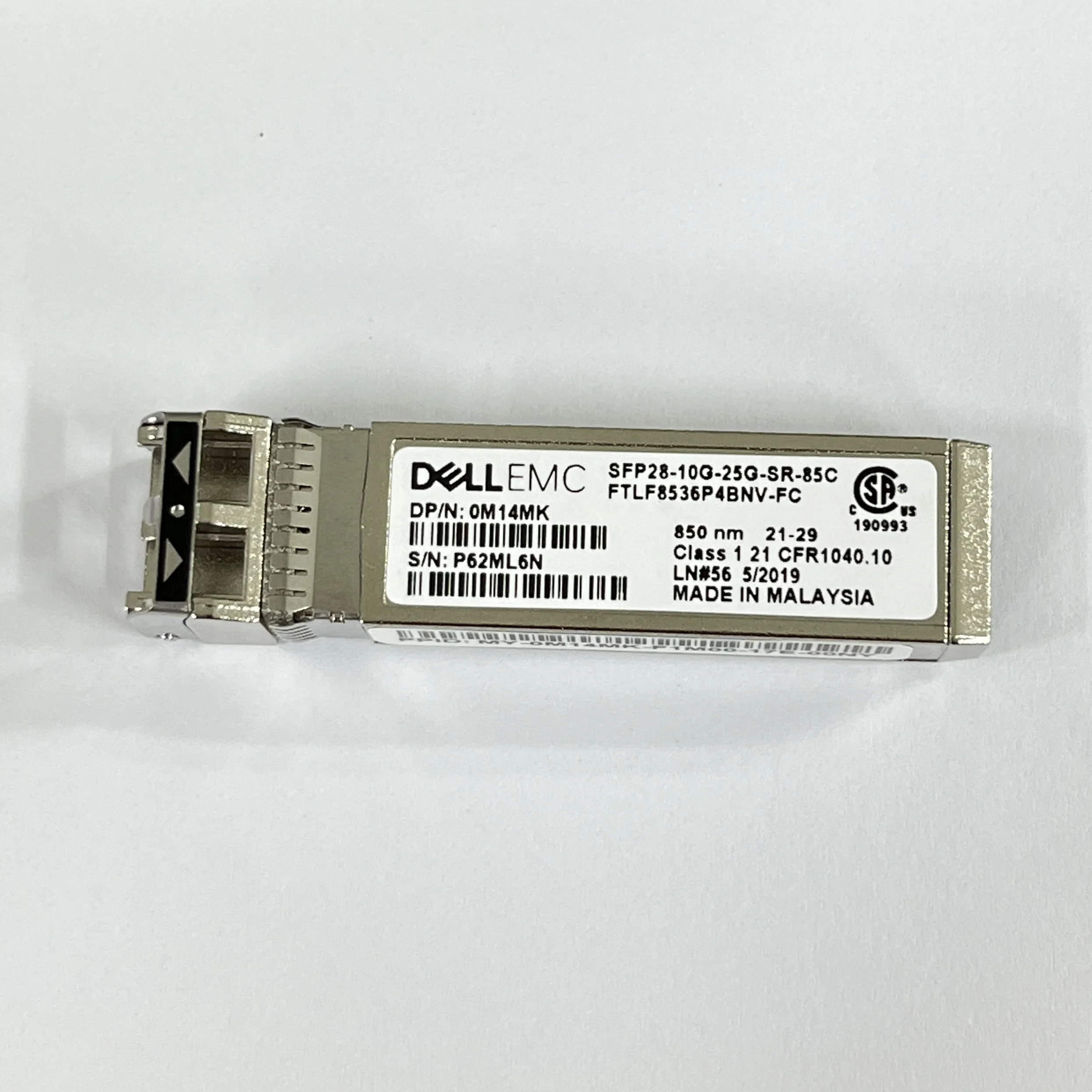 Dell M14MK SFP28-10G-25G-SR-85C Optic Transceiver Module 0M14MK FTLF8536P4BNV-FC Fast Shipping