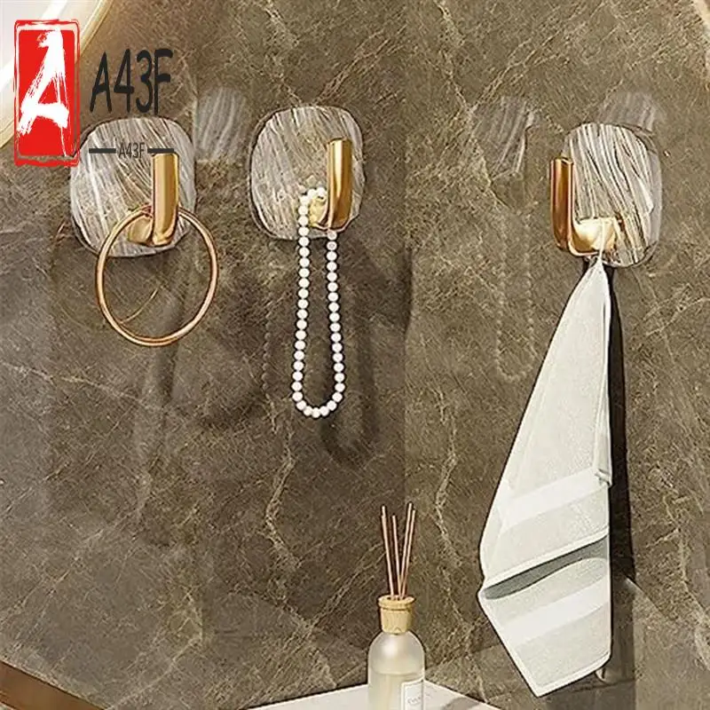 

A43F-Exquisite Punch-Free Light Luxury Small Hook, Free Light Luxury Small Hook, Adhesive Hooks, Heavy Duty For Hanging Coats Du
