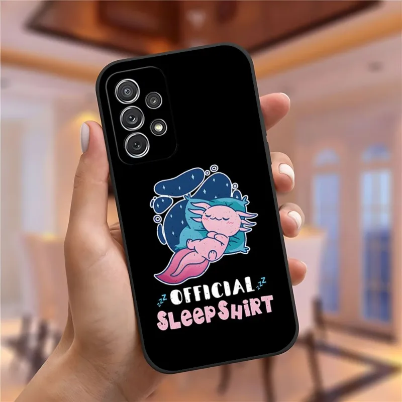 Cute Animal Axolotl Phone Case For Samsung Galaxy A13 A52 A53 A73 A32 A51 A23 A22 A12 A02s A20e A40 A50 A21 A72 A70 Cover