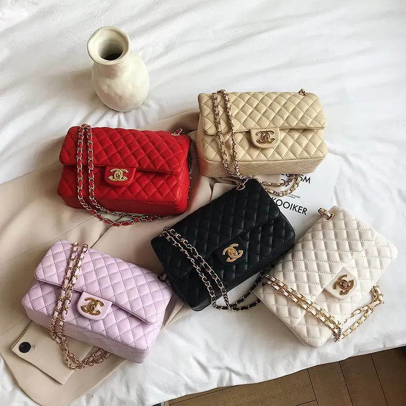 Advanced Style Bag 2024 New Small Fragrant Style Diamond Grid Chain Women's Bag Temperament Single Shoulder Crossbody Bag