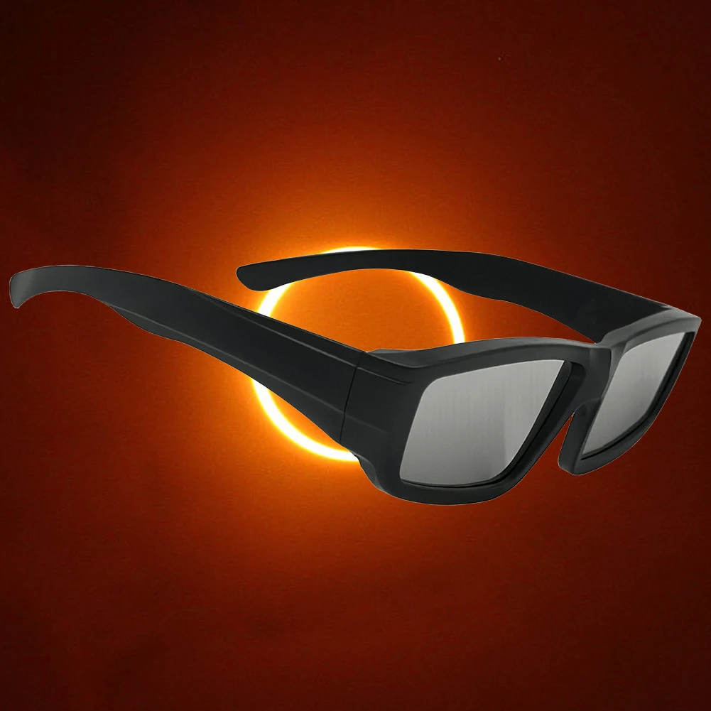 Safe Solar Eclipse Glasses Plastic Frame Professional Solar Viewer Shade For Direct Sun Observation Total Eclipse Eyewear image 4