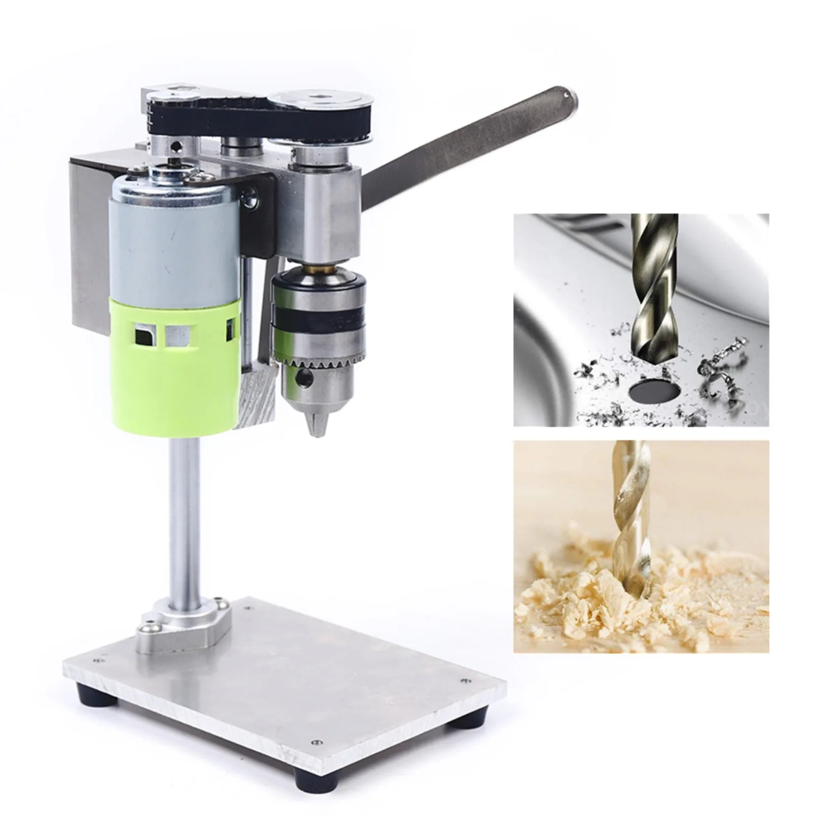 Variable Speed Mini Bench Drill, Miniature Drill Press 96W 1000-4500RPM, 7 Speed Adjustable Benchtop Drill for Wood Plastic, Pure Copper Motor DIY Drilling Tool, US Plug