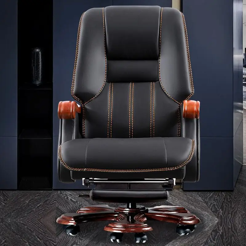 Massage can lie down manager office cowhide computer lunch break comfortable swivel chair