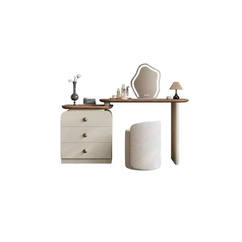 Dressing table, dressing table, French solid wood chest of drawers, light luxury telescopic integration