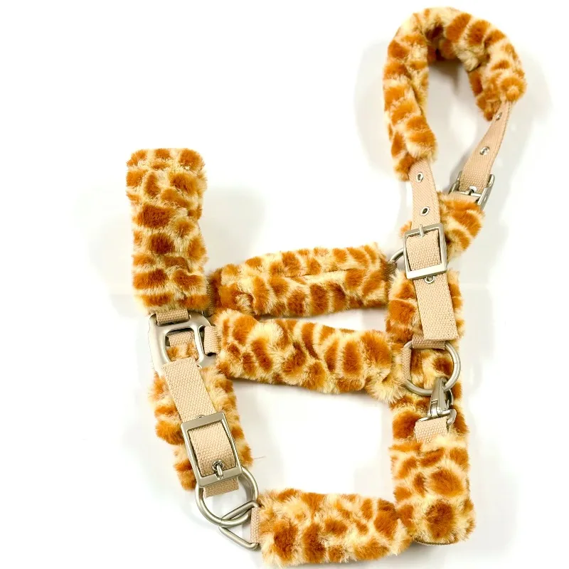Giraffe Print Fleece Padded Horse Halter