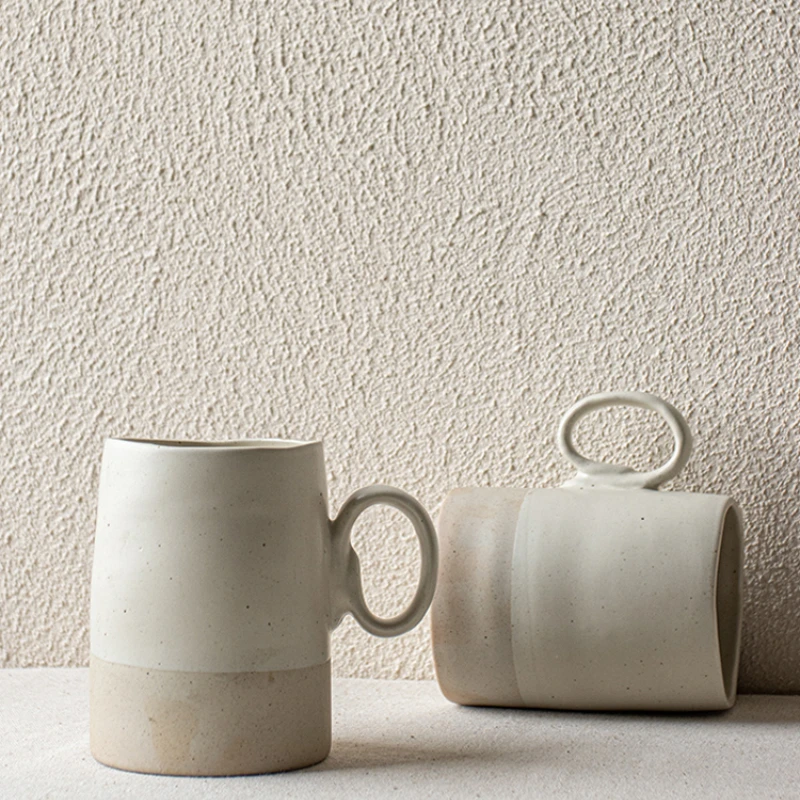 Coarse pottery mug ~ simple but elegant, simple and quaint, household ceramic drinking cup, Japanese coffee cup