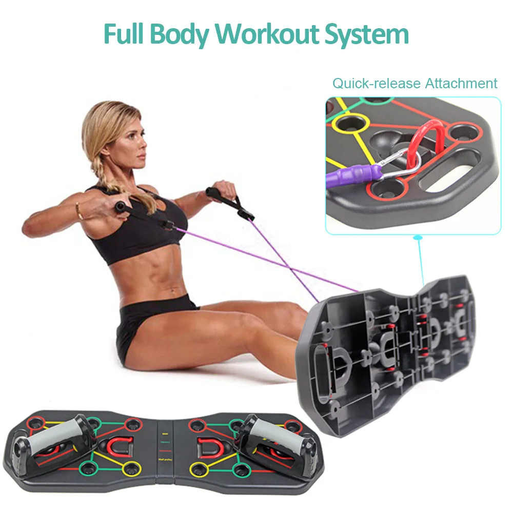 Multi-Function Foldable 10 in 1 System Push Up Bars Board for Strength Training Push Up Stands Home Workout Equipment