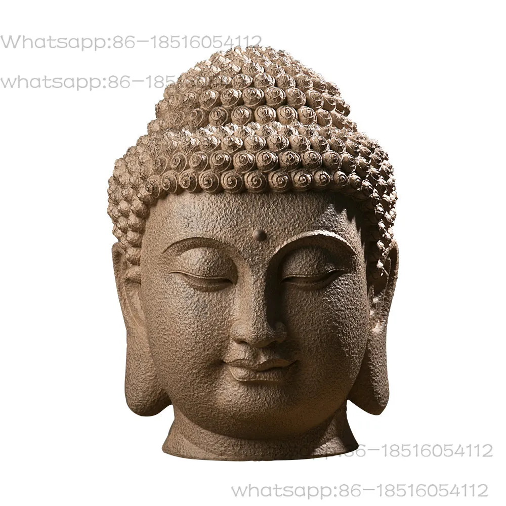 

Креативное новое китайское ретро-буддийское украшение входного коридора с большой головой дзен