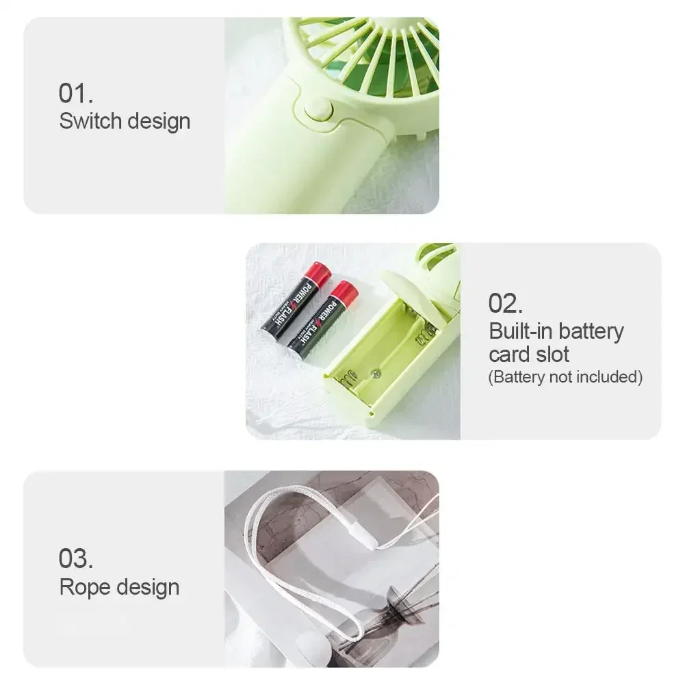 พัดลมมินิน่ารัก พัดลมมือถือแบบพกพา น้ําหนักเบา พัดลมที่มีประโยชน์ ขนาดพกพา เสียงต่ํา พัดลมไฟฟ้าขนาดเล็ก ของขวัญนักเรียน พัดลมกลางแจ้ง 2024