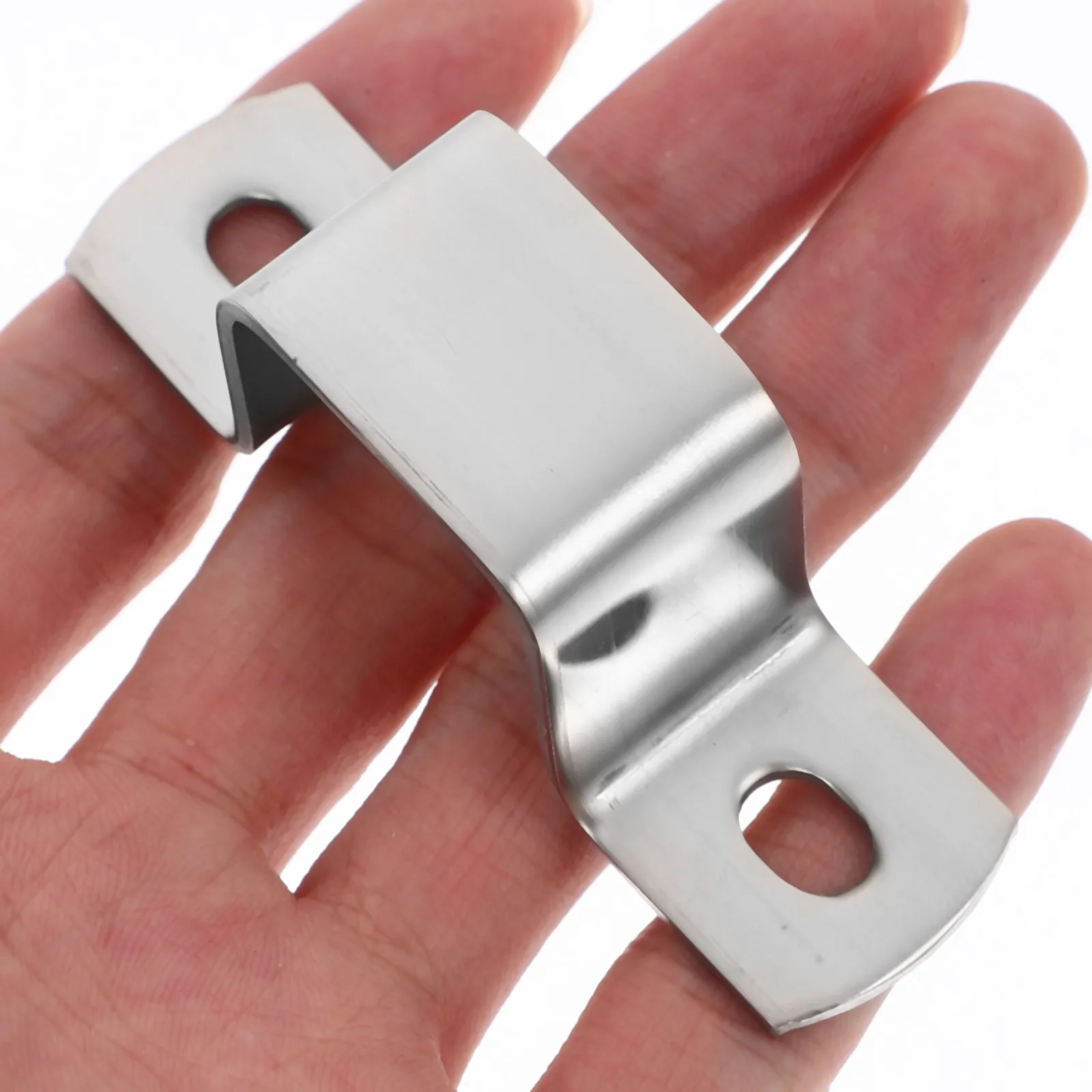 

4pcs Square Tube Clamps Stainless Steel U Brackets For Pipe Support Hangers Mounting Woodworking Outdoor Indoor Use Pvc Clips