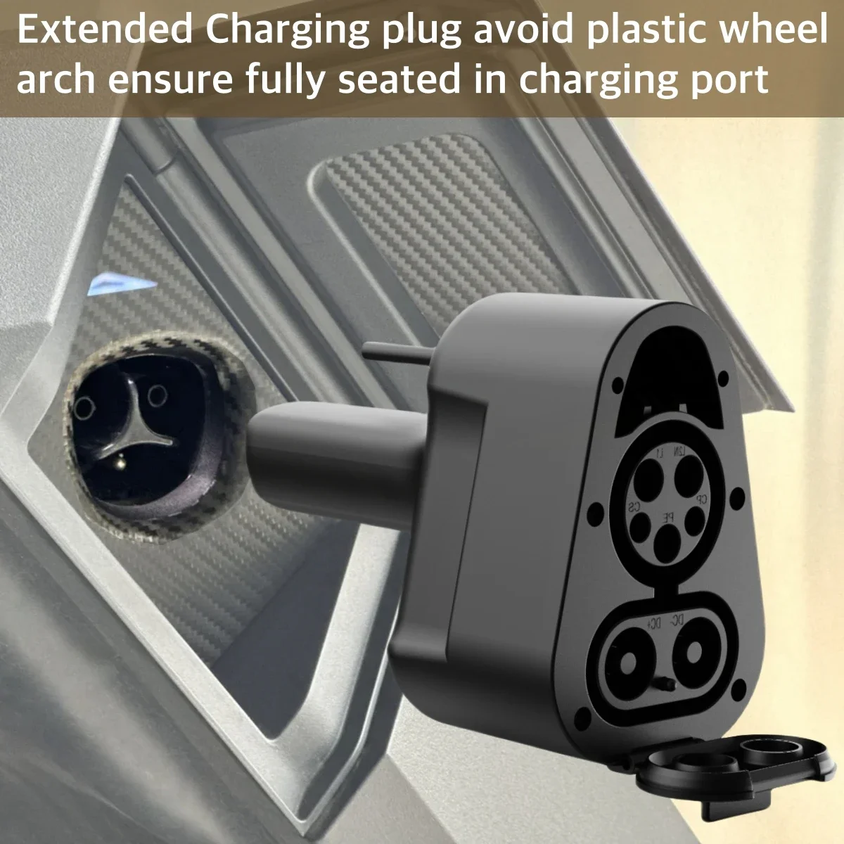 EVcharger4U 사이버 트럭 어댑터 CCS1 및 J1772-NACS 충전 어댑터, 테슬라 모델 3 Y S X 250KW DC 20KW AC EV 컨버터에 적합 썸네일 2