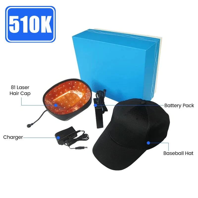 LLLT 81Diodes Laser Hair Growth Cap Loss Stimulate Hair Follicle Home Use Loss Treatment