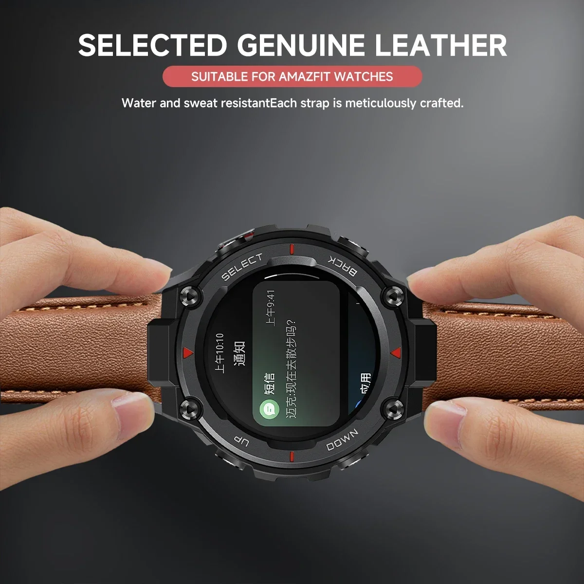 バンドレザーブレスレット Amazfit T-rex 2 3 ウルトラ Huami Amazfit Trex プロ TRex 時計バンドスマートウォッチスポーツストラップ Accessoeies