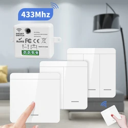Wireless Light Wall Switch RF 433Mhz Remote Control 1/2/3Gang Interruptor Smart Lighting Switch For Lamp LED 10A 110V 220V
