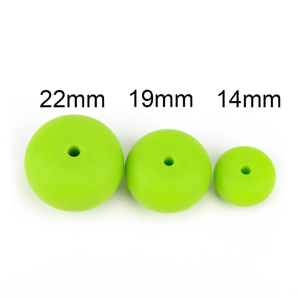 LOFCA Wholesale 50pcs/lot 14mm Mini Abacus Loose Silicone Beads Beaded Necklace For DIY Keychain Necklace Jewelry Accessories