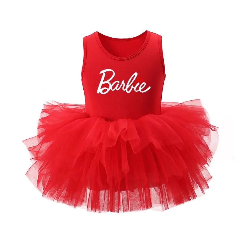 Kawaii cartoon anime Barbie girls dance tutu skirt comfortable nude summer quick-drying sleeveless body training suit tutu skirt