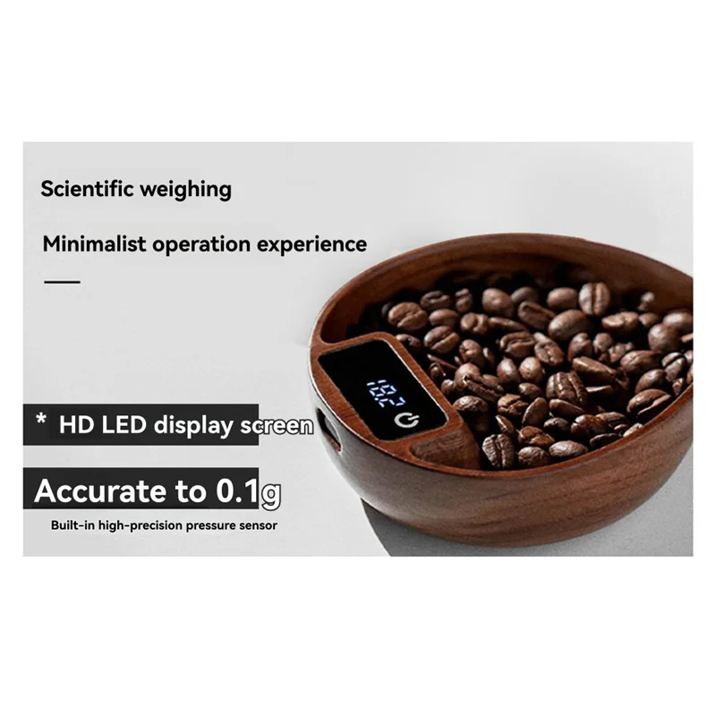 -ABJZ وزن حبوب القهوة، مقياس أوراق الشاي، مقياس إلكتروني لتخمير الجوز يدويًا، مقياس حبوب البن دقيق إلى 0.1 جرام