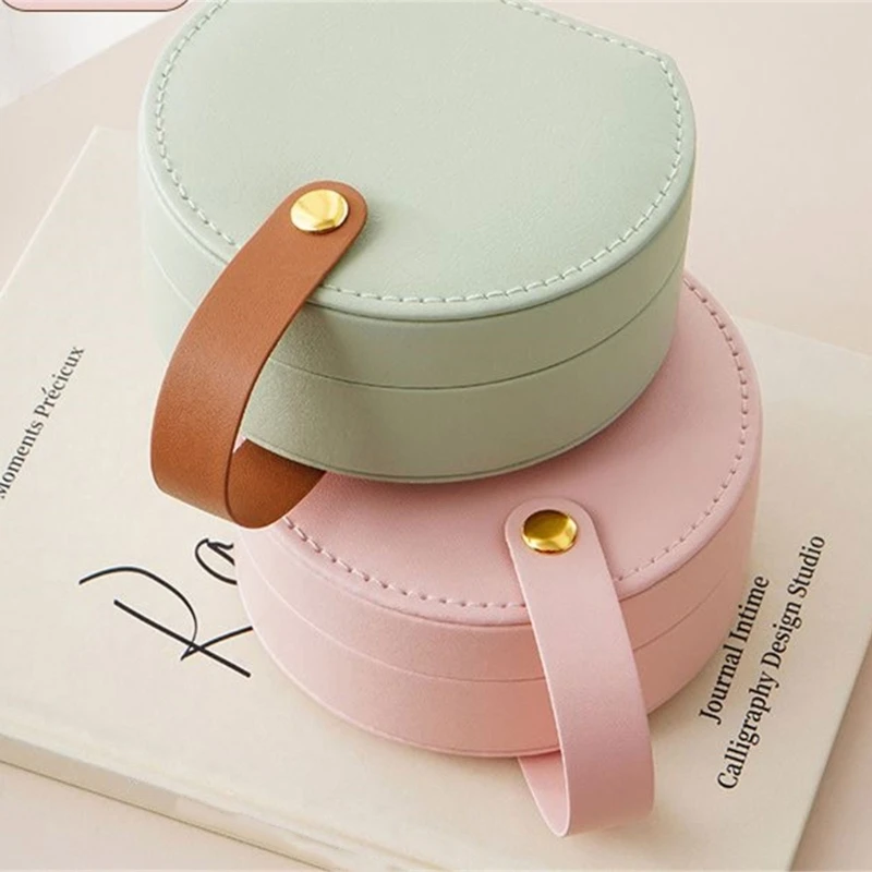 

Compact Jewelry Box Portable Small Display Travel Case Earring Holder
