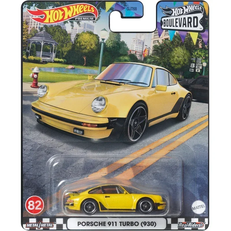 Mattel Hot Wheels samochody Premium bulwar Porsche 911 Turbo (930) zabawki dla chłopców 1/64 samochody odlewu kolekcja prezent