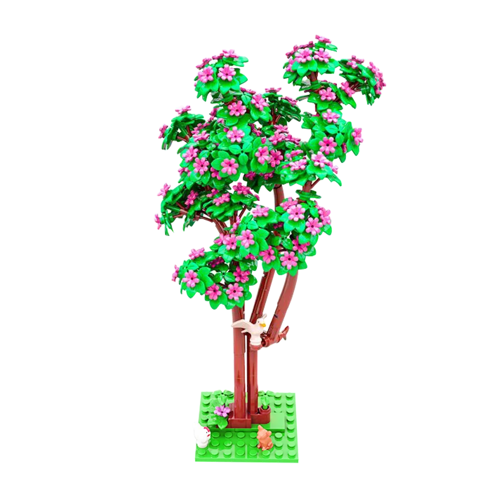 MOC Big Tree House Garden City Accessories Building Blocks Plant Tree Flower Parts DIY Model Bricks For Kid Gift