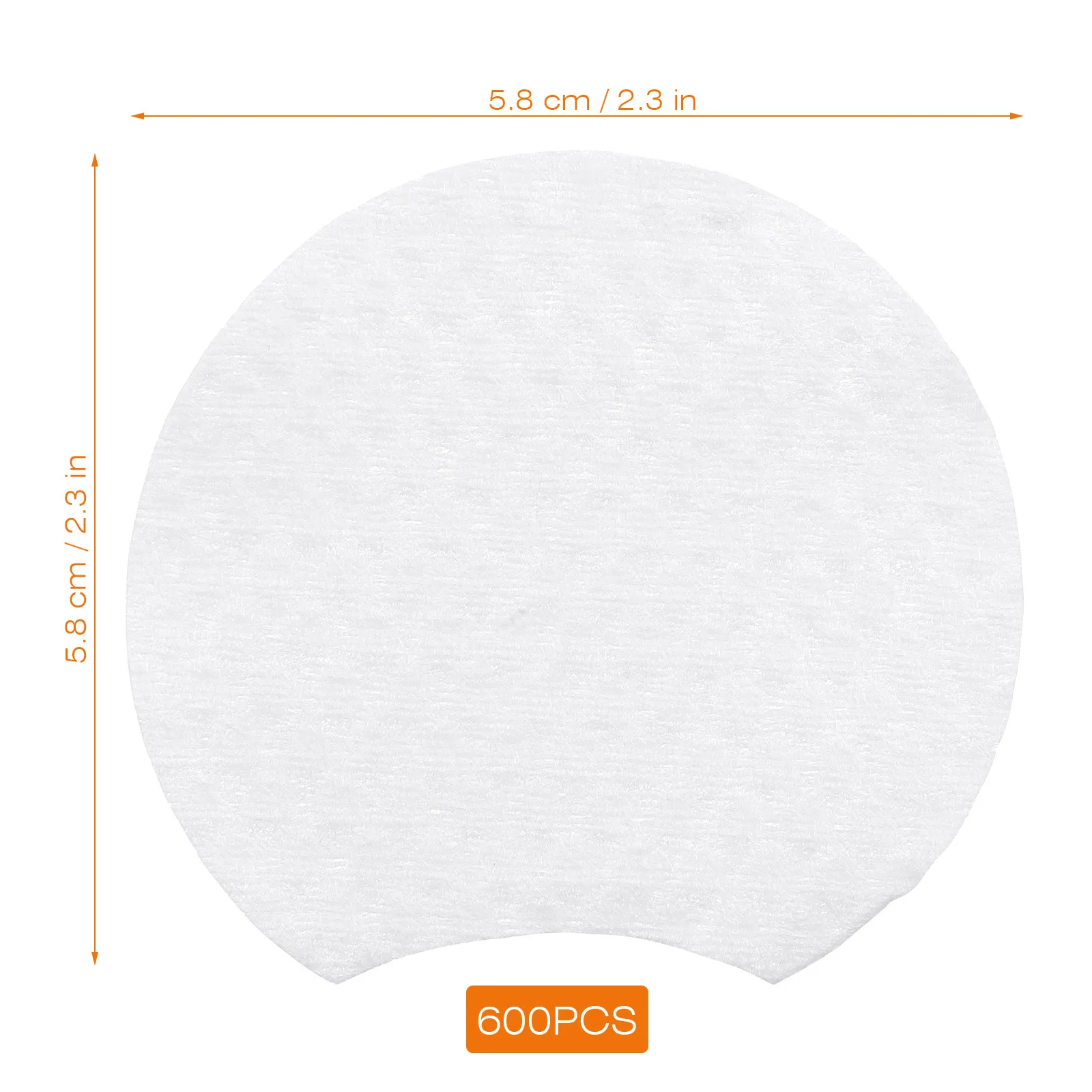 Tampons démaquillants demi-ronds jetables, 600 pièces, doux et lisses, pour le nettoyage et l'exfoliation du visage