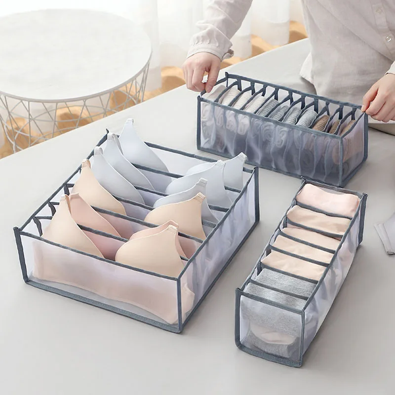Underwear Bra Socks Panty Storage Boxes Home Office Cabinet Organizer Wardrobe Closet Home Organization Drawer Divider Storage