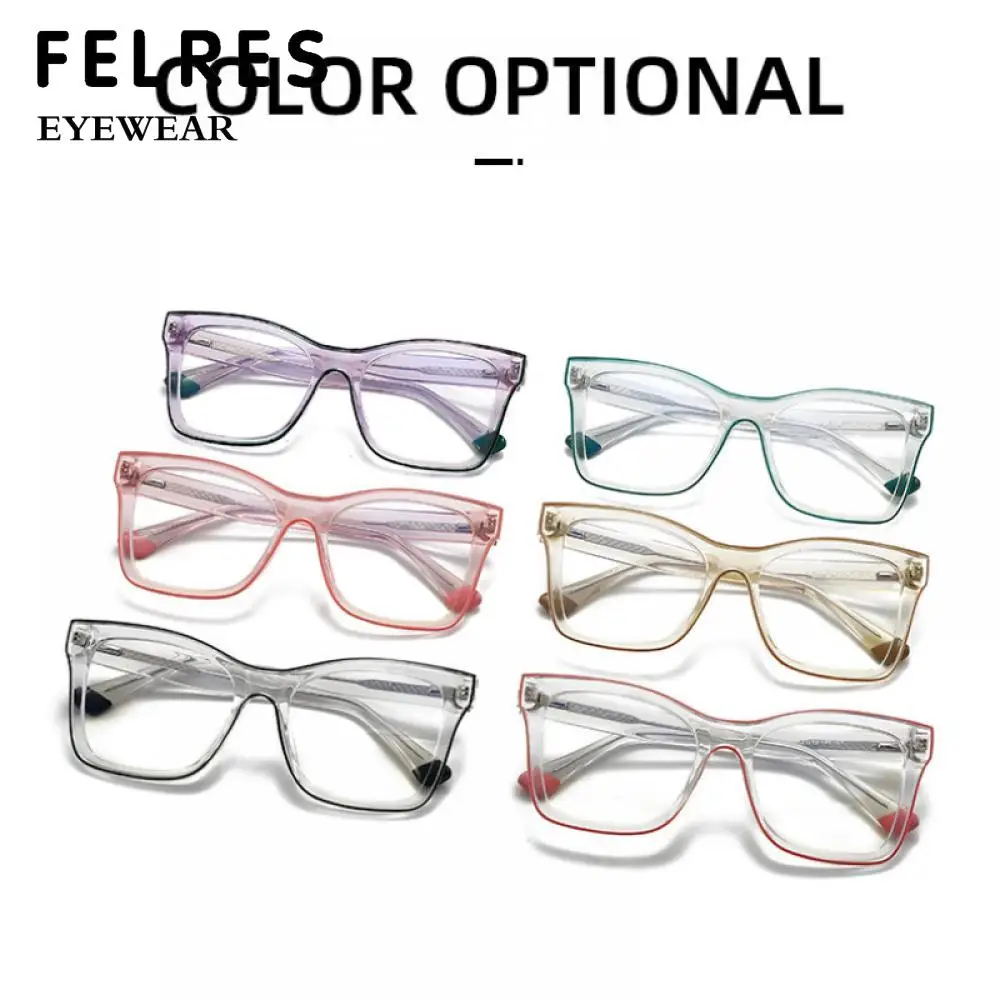 Transparent Square Reading Glasses Women Stylish Computer Gaming Eye Protection Presbyopia Eyewear FELRES image 3