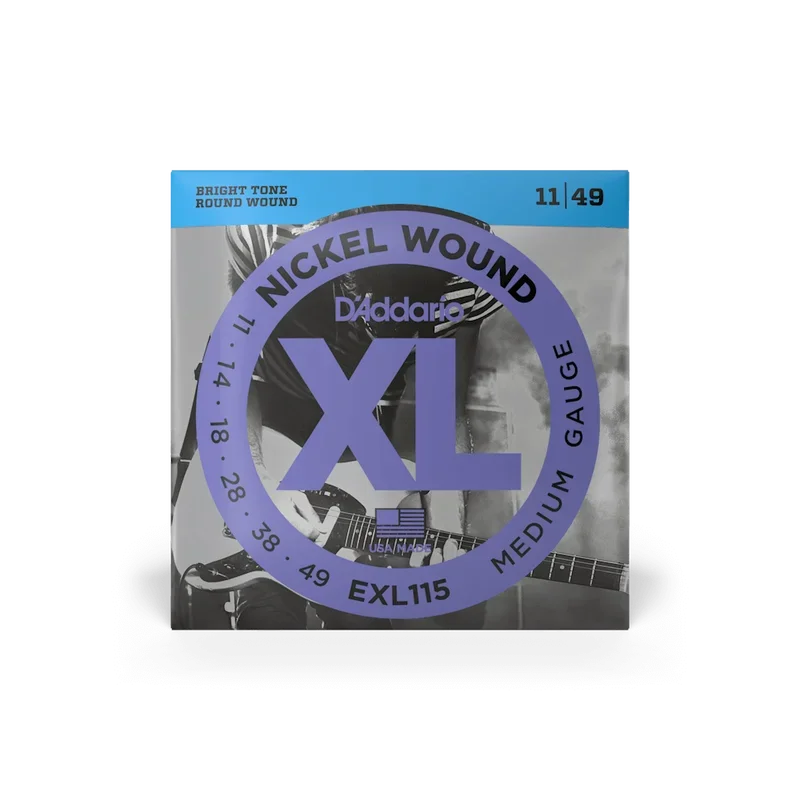 Nickel Electric Guitar Strings EXL115 11-49  Perfect Intonation Reliable Durability - For 6 String Electric Guitars Accessories