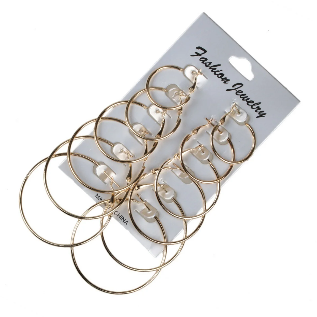 12Pairs/9Pairs/6Pair Simple Punk Hoop Earrings Set Big Circle Earrings Jewelry for Women Girls Ear Hoops Earring Round Oversized