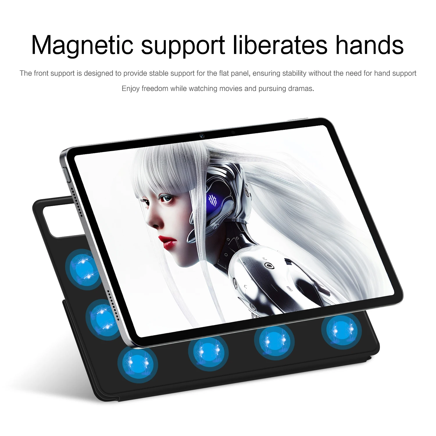 Magnetic Case For ZTE nubia REDMAGIC Gaming Tablet Pro 2024 Red Magic Nova 10.9 inch Stand Cover RedMagic Nova Gaming 10.9\