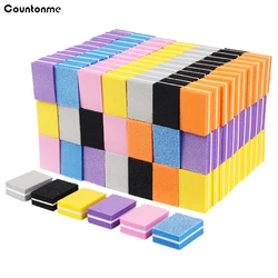 500Pcs Mini Nail File Buffer Sponge 100/180 Nail File Block Multi-color Grinding Sanding Salon Nail Art Tools For Manicure