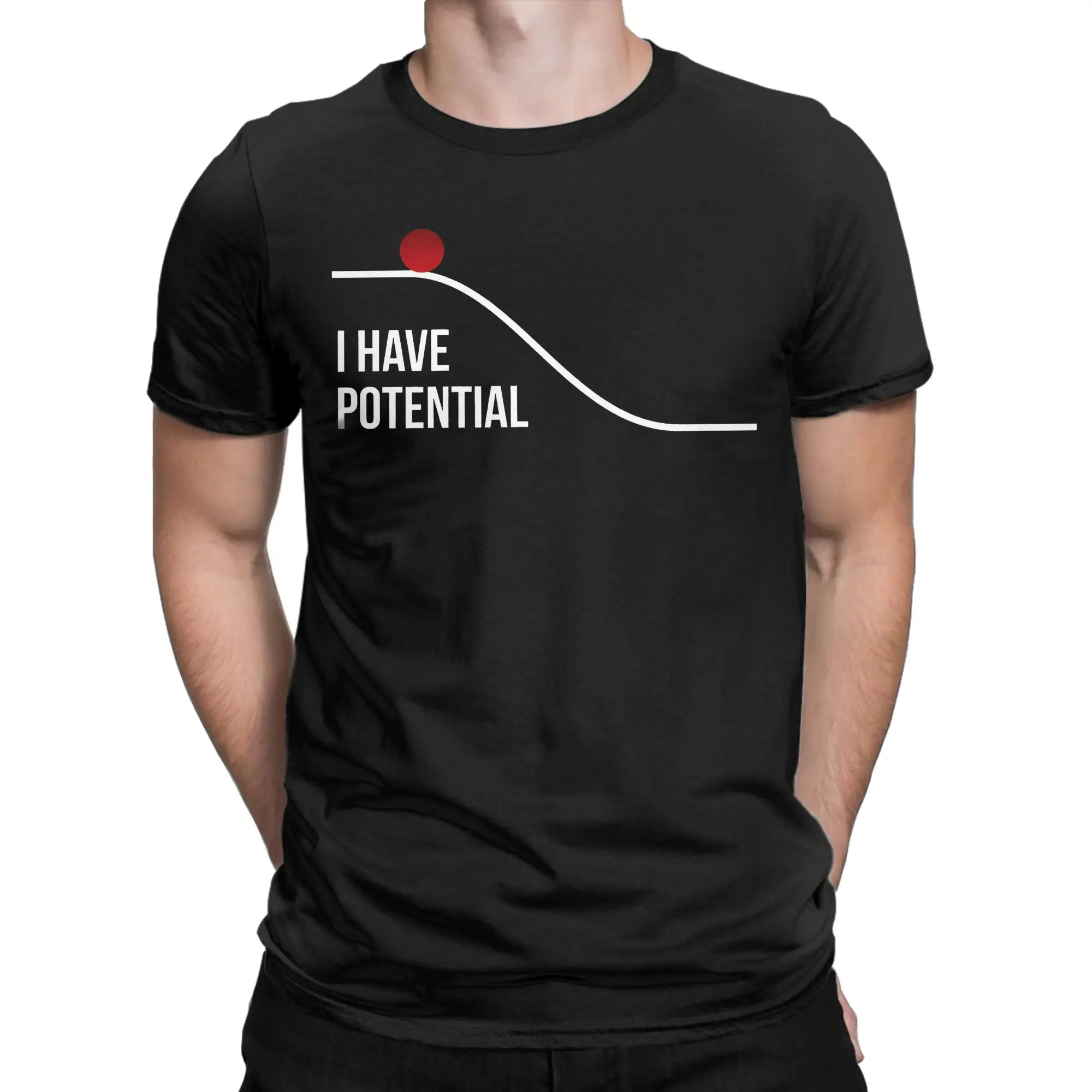 I Had Potential Funny Meme T Shirt Men's Cotton Clothing Leisure Sarcastic  Project Hail Mary  Round Neck Short Sleeve