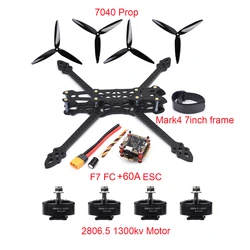 Mark4 7inch 295mm Carbon Fiber Frame F7 F722 Flight Controller 60A ESC 2806.5 2807 1300KV Motor For RC FPV 7