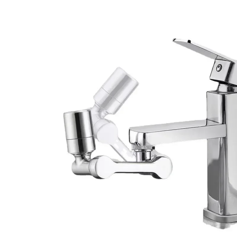 

Copper Metal Universal 1440° Rotation Faucet Extender Dual Mode Sprayer Head Bubbler Splash Aerator for Kitchen Robot Arm Tap