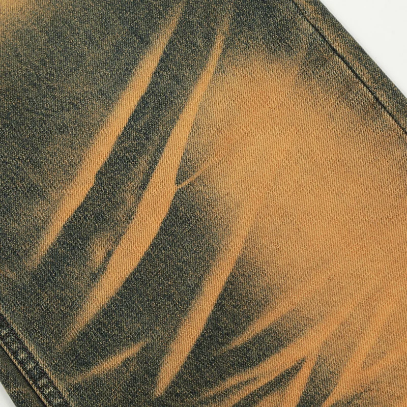 UPRAKF Pocket Jeans Distressed Denim Autumn Fashion Loose Basic High Street Pants Casual Pantalones