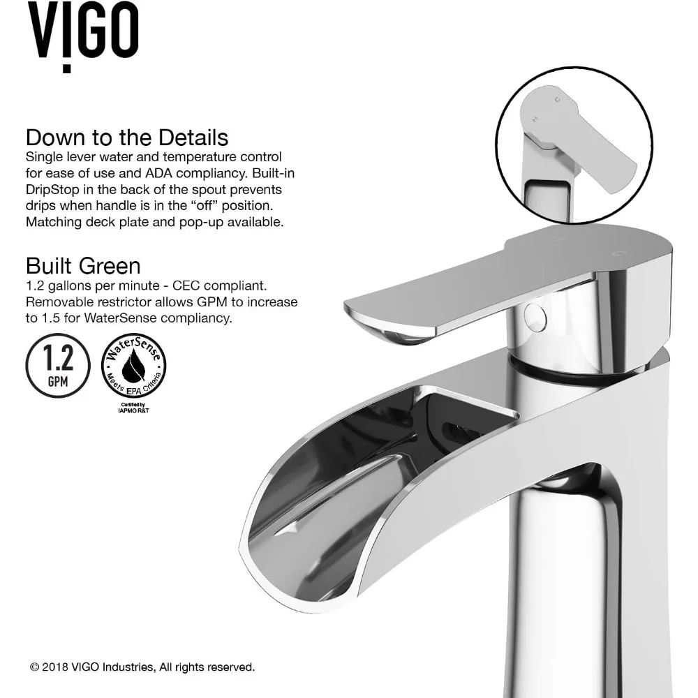 7 Inch Single Handle Bathroom Faucet in Chrome Finish - Modern Single-Hole Sink Mixer with Sleek Design for Home Remodeling