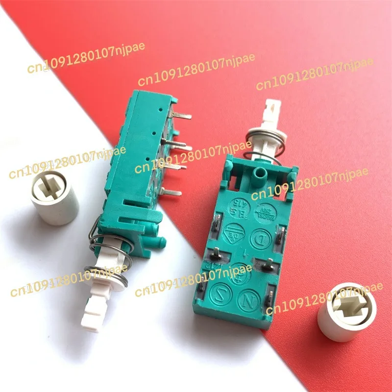 1 قطعة NE18T70 المستوردة Titt الفضة الاتصال دفع سحب التبديل 6-Pin الذاتي قفل الطاقة التبديل 6A 250Vac مع غطاء مستدير حقيقية