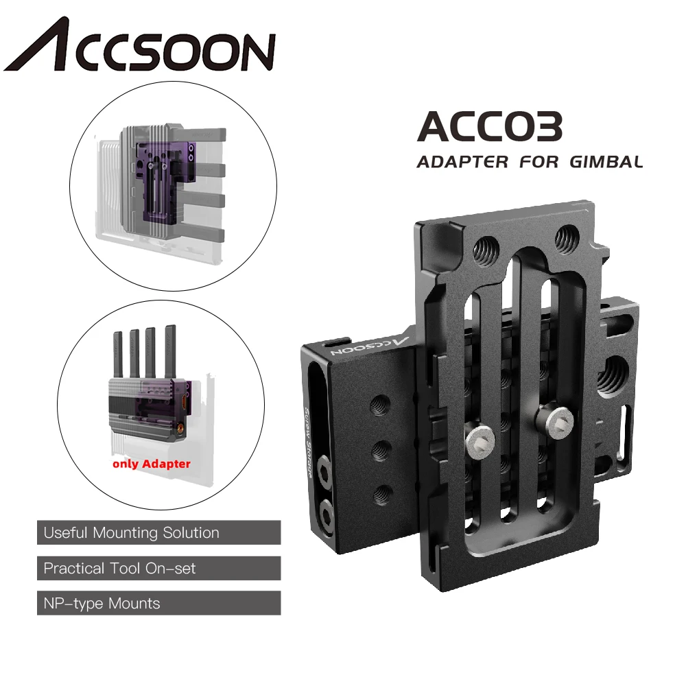 Accsoon Monitor Mount Transmitter Receiver Mounting brackets adjustable for Accsoon Cineyes2/3 CineView SE/HE/Quad