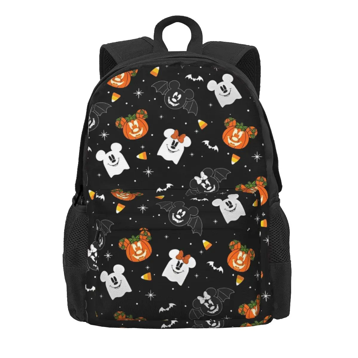 

Mickey Mouse Halloween Pumpkin Women Backpack Mochila 3D Casual Children School Bag Computer Backpack Kids Travel Shoulder Bag