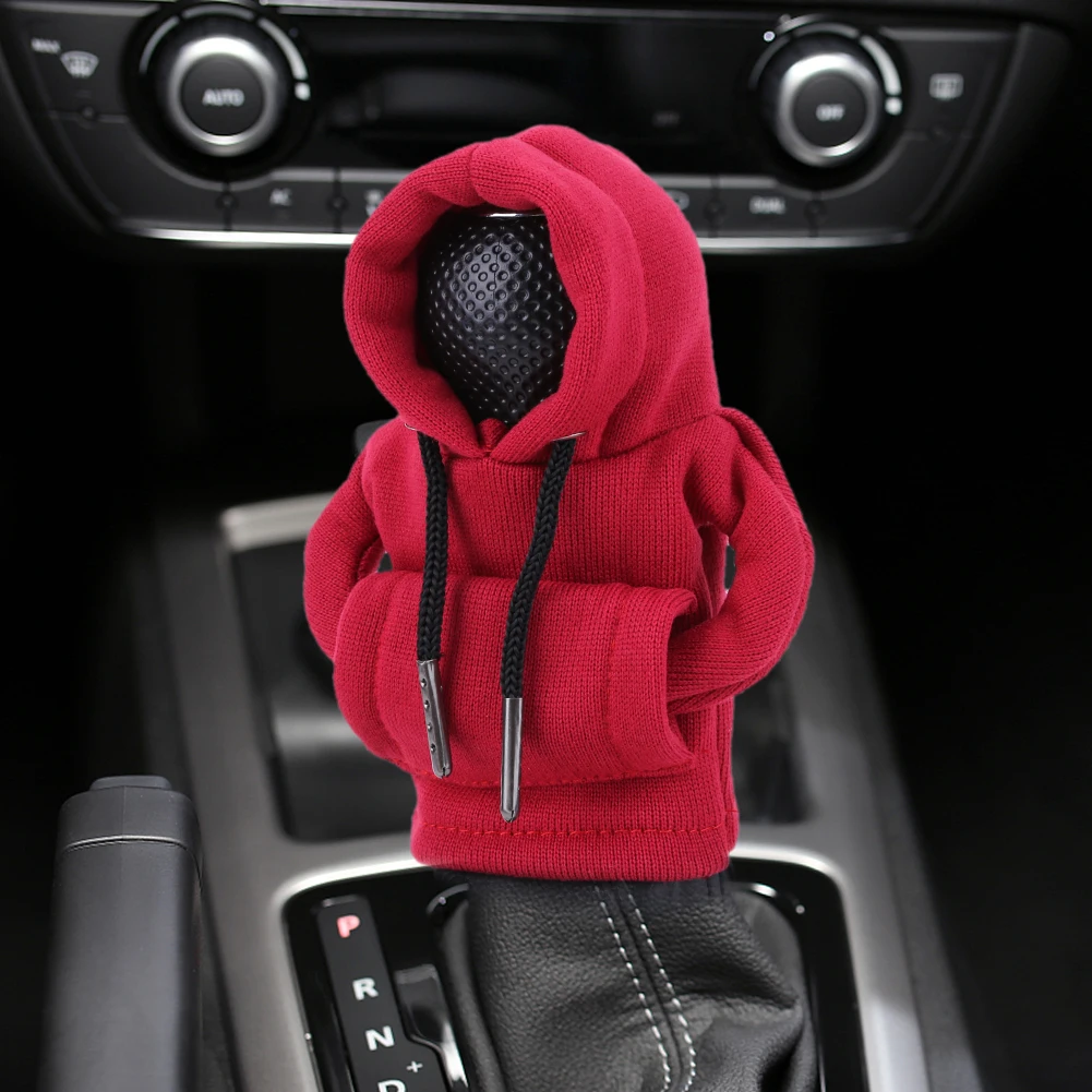

Soft Shift Knob Cover Creative Car Styling Hoodie Handle Washable Handle Hoodie Cover Knob Funny Car Interior Accessories