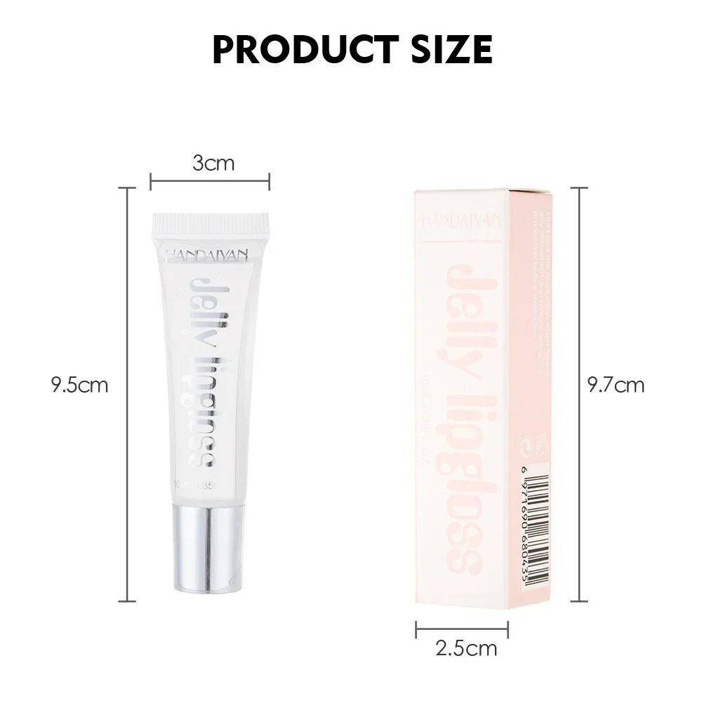 Water Lip Gloss Gel Gloss Tint Liquid Lipstick Clear Lip Tint Gel Non-stick Cup Mirror Lip Glaze Lips Plumper Balm Oil